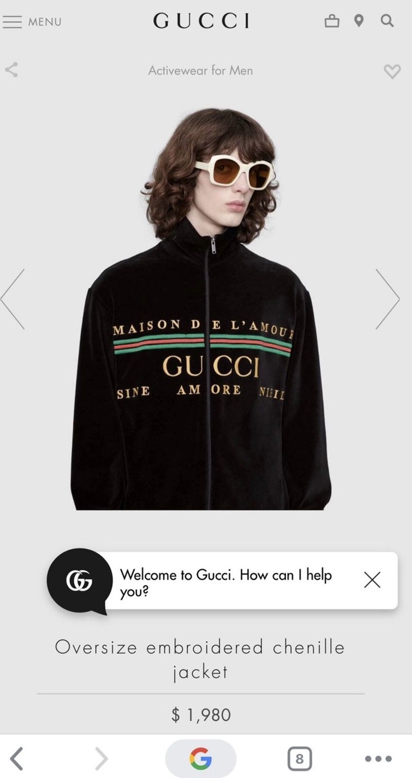 Gucci $1980 Oversized Embroidered Chenille Jacket Size US M / EU 48-50 / 2 - 8 Thumbnail