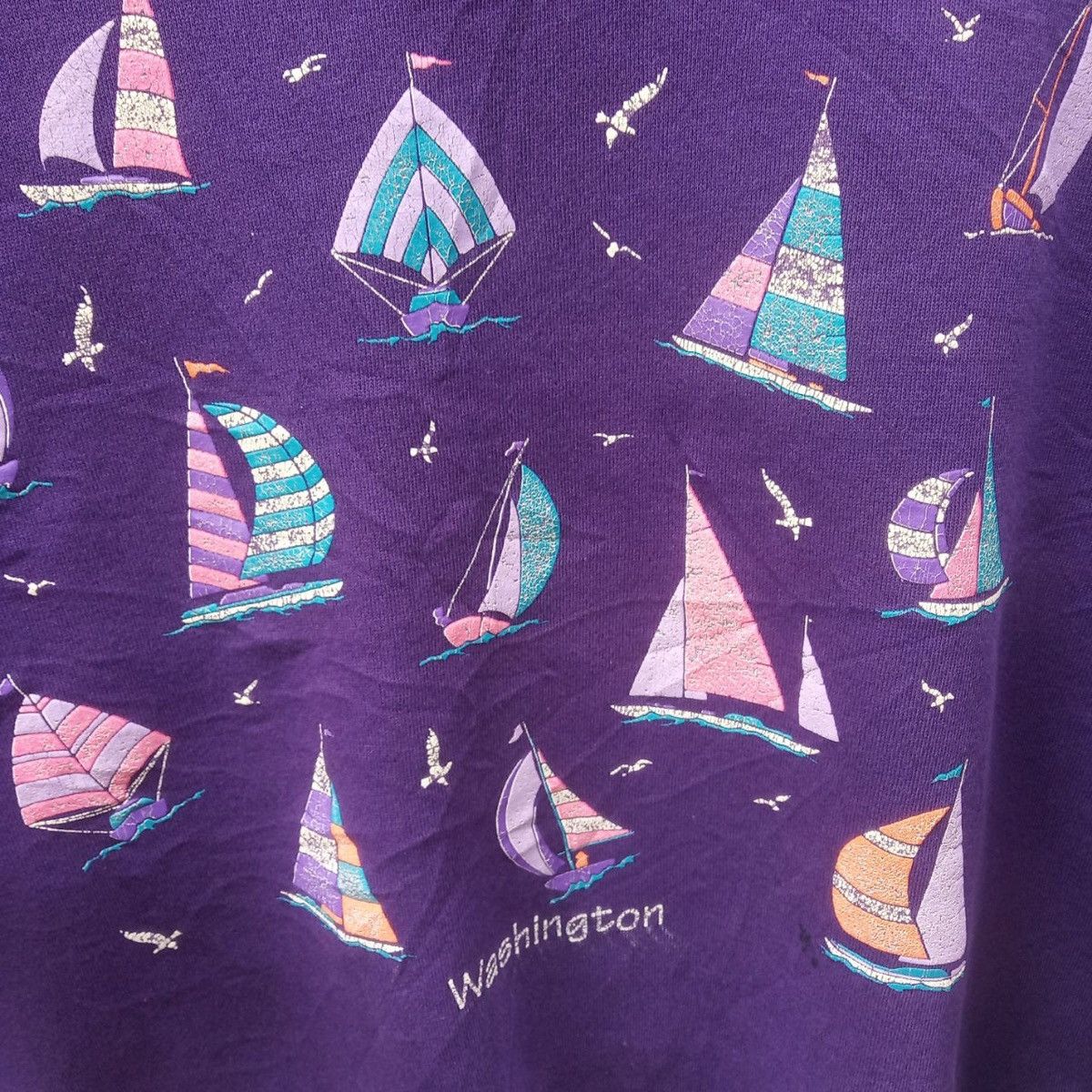 Vintage Washington hawaii day island peterpan neck sweatshirt Size US L / EU 52-54 / 3 - 7 Thumbnail