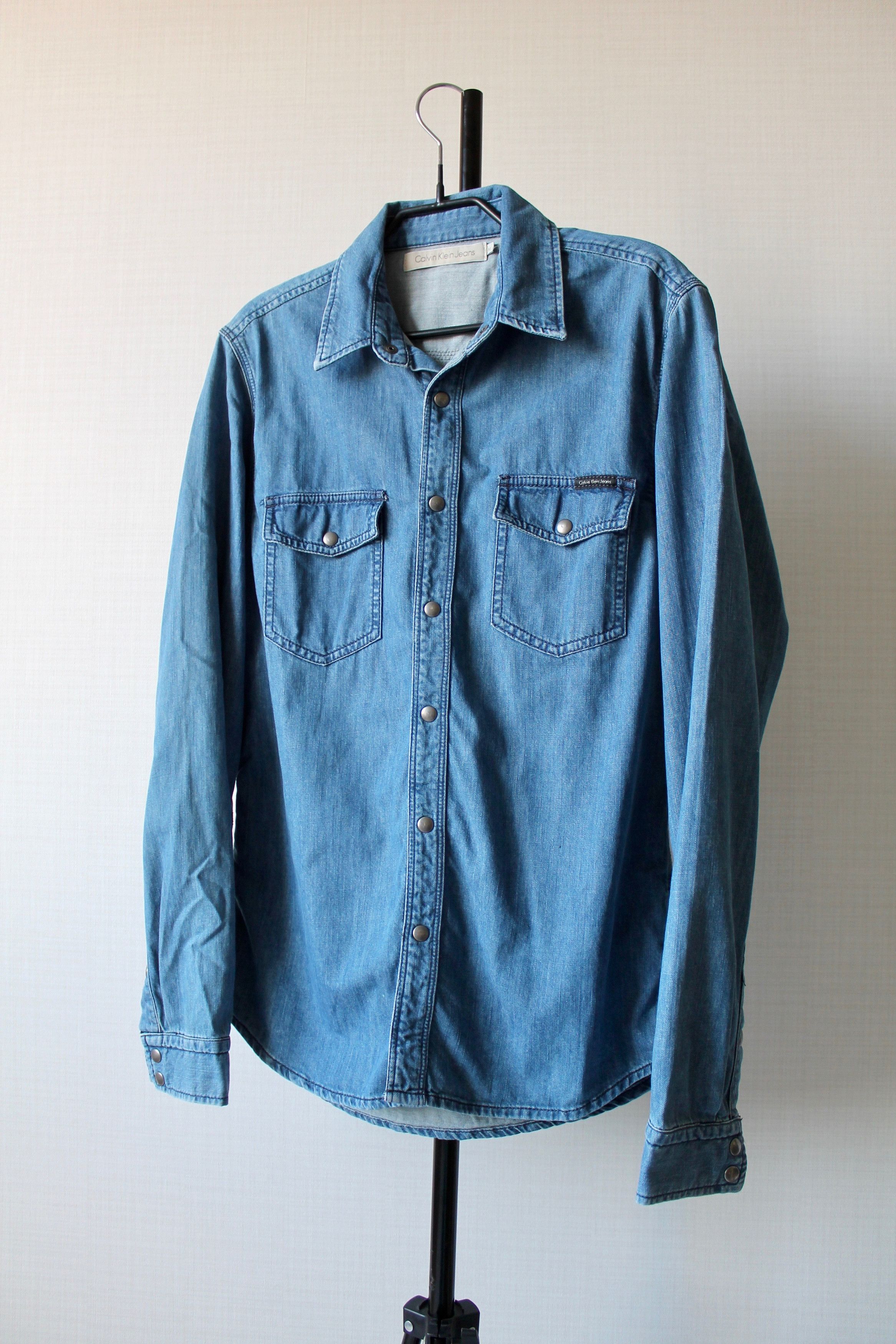 Calvin Klein Calvin Klein Denim Shirt Blue Long sleeve Size US S / EU 44-46 / 1 - 1 Thumbnail