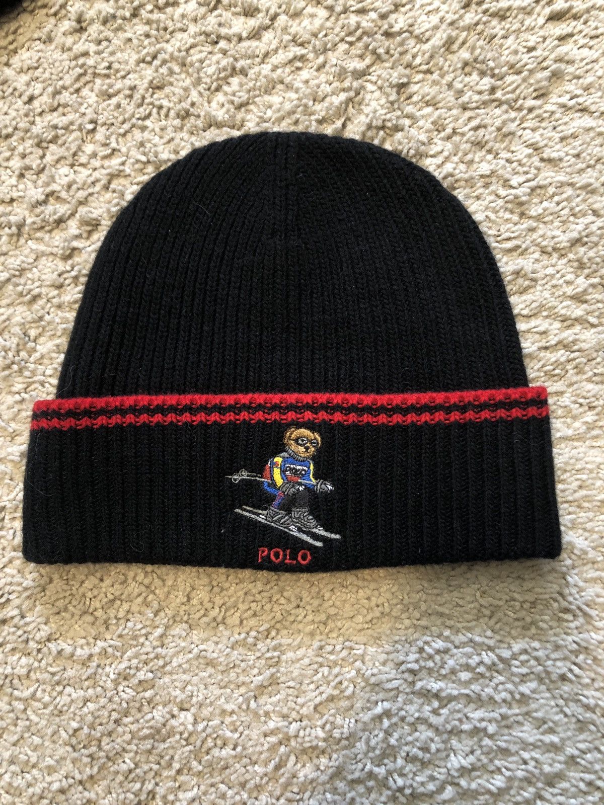 Polo Ralph Lauren Mens Polo Ralph Lauren Ski Bear Beanie Size ONE SIZE - 1 Preview
