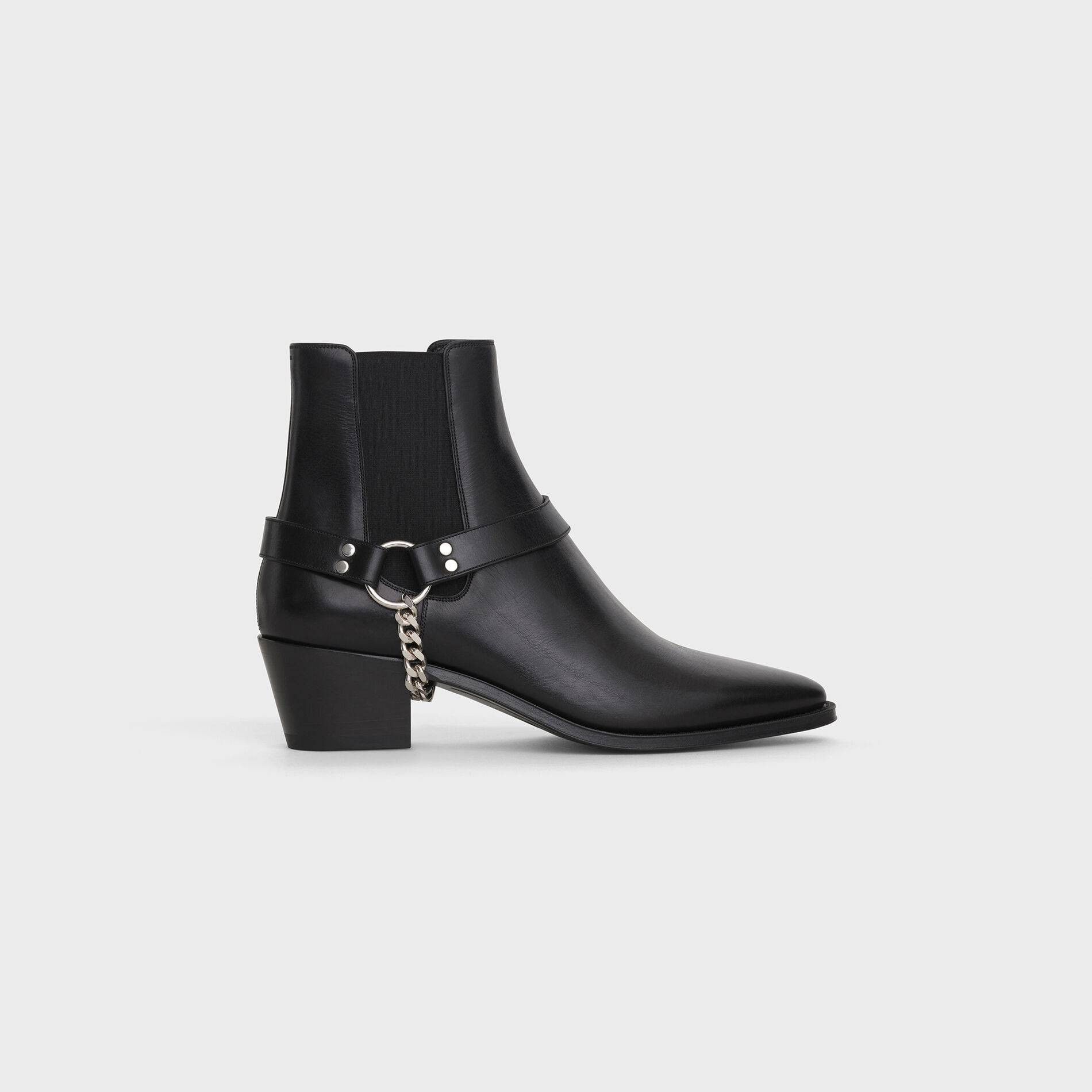 Celine × Hedi Slimane Celine Camargue Chelsea Boots with Chain 