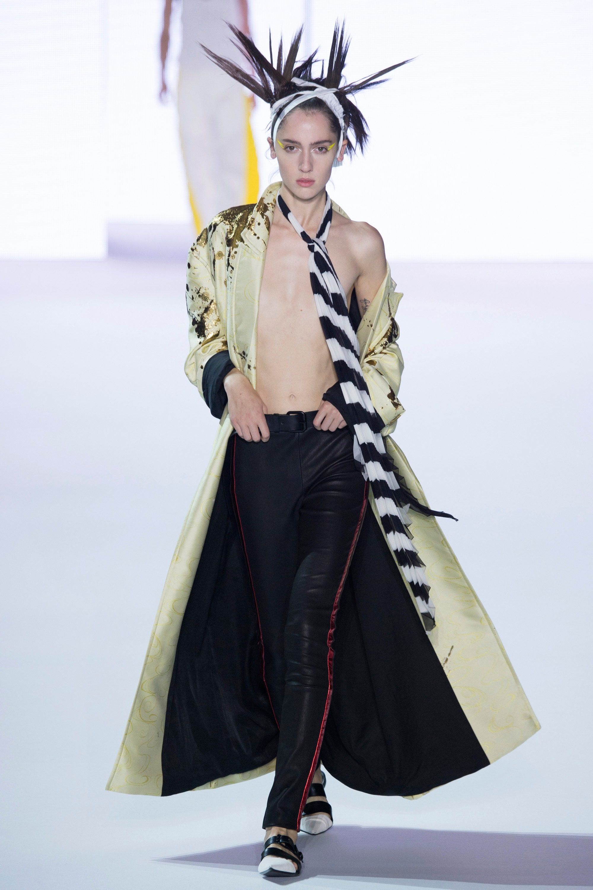 Haider Ackermann SS17 Blood Splatter Embroidery Trench Coat