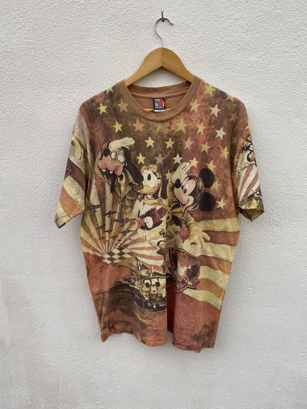 Rare Vintage Mickey Mouse full print cartoon T shirt