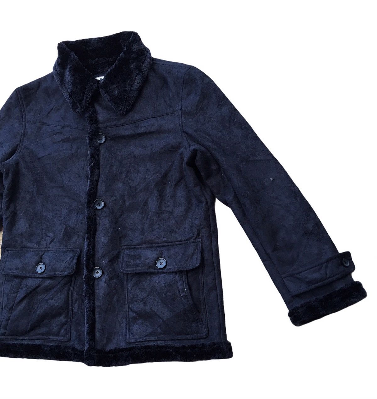 Kansai Yamamoto Kansai Jeans Shearling Suede Chore Jacket Size US M / EU 48-50 / 2 - 3 Thumbnail