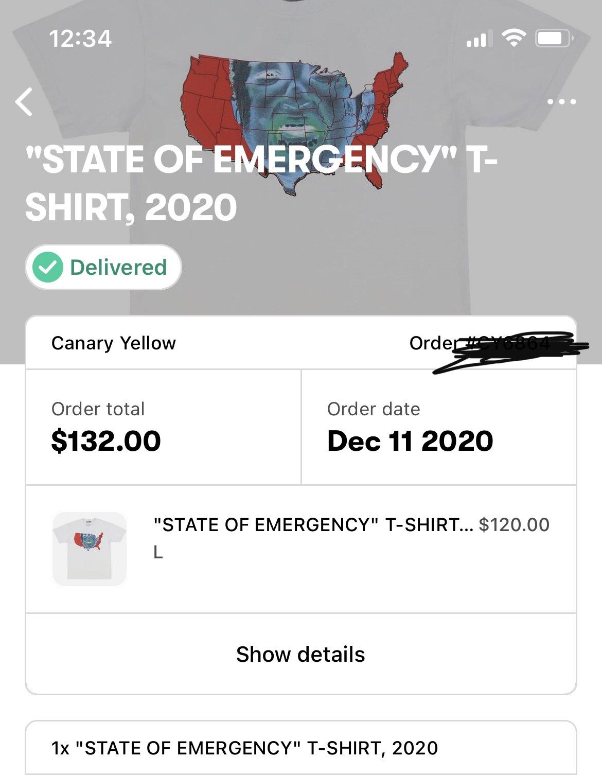 Virgil Abloh state online of emergency tee