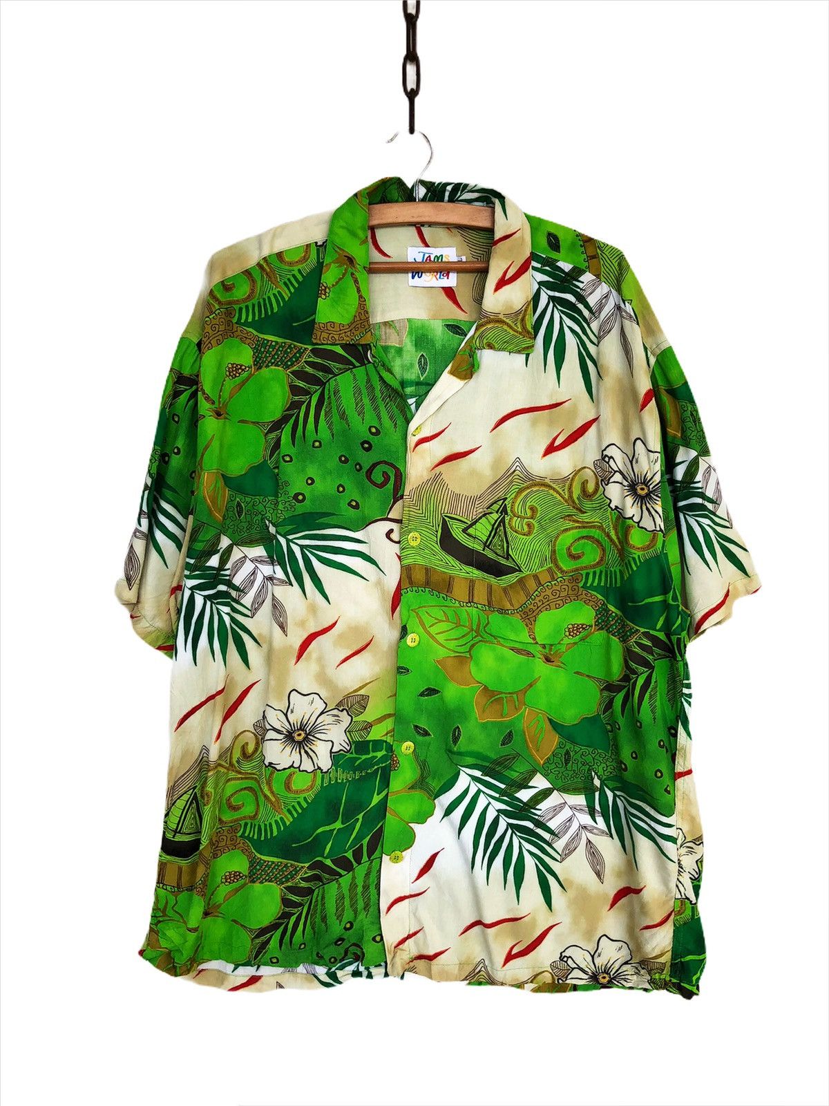 Jams World OG Jams World 🇺🇸 Floral Motif Rayon Hawaiian Shirt Size US XL / EU 56 / 4 - 1 Thumbnail