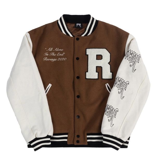 Revenge Revenge Varsity Jacket Brown | Grailed