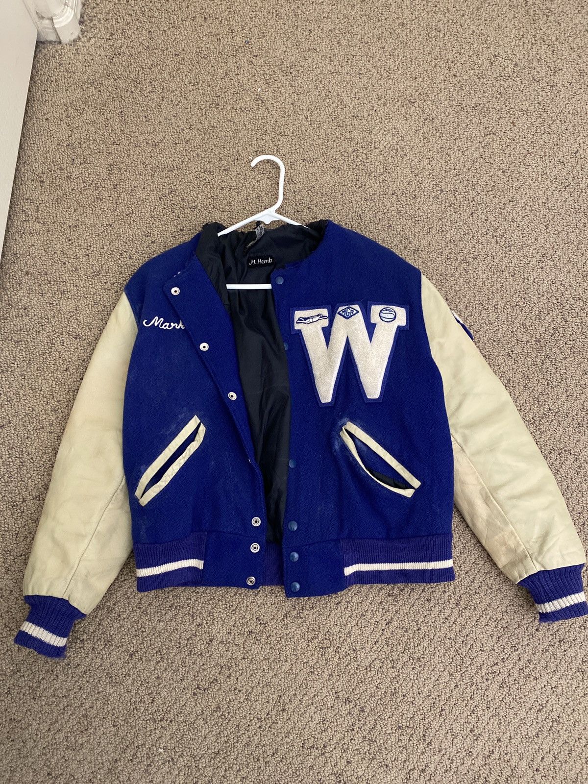 Vintage Vintage Varsity Jacket Blue Size US M / EU 48-50 / 2 - 1 Thumbnail