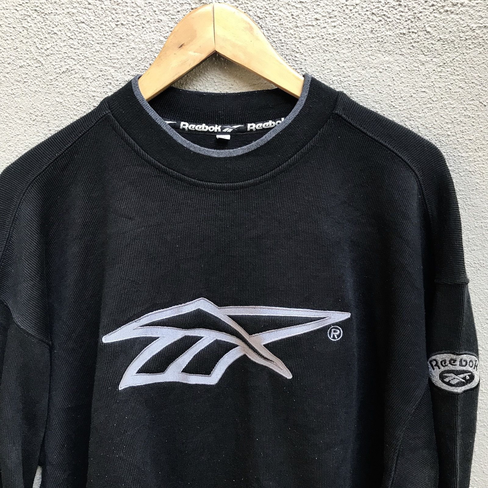Reebok Vintage 90s REEBOK Biglogo Embroidered Sweatshirt Size US M / EU 48-50 / 2 - 3 Thumbnail