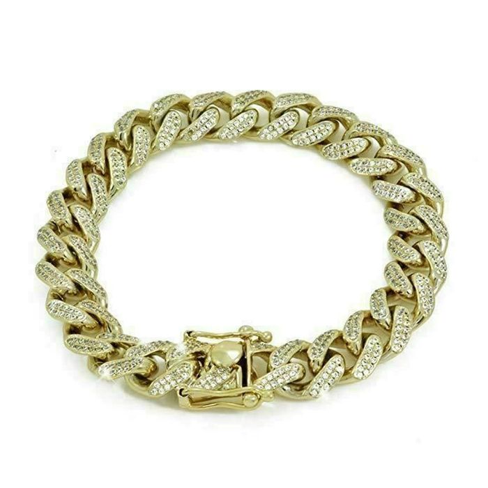 HarlemBling 14k Gold Plated *6ct Lab Diamonds* Miami Cuban Bracelet