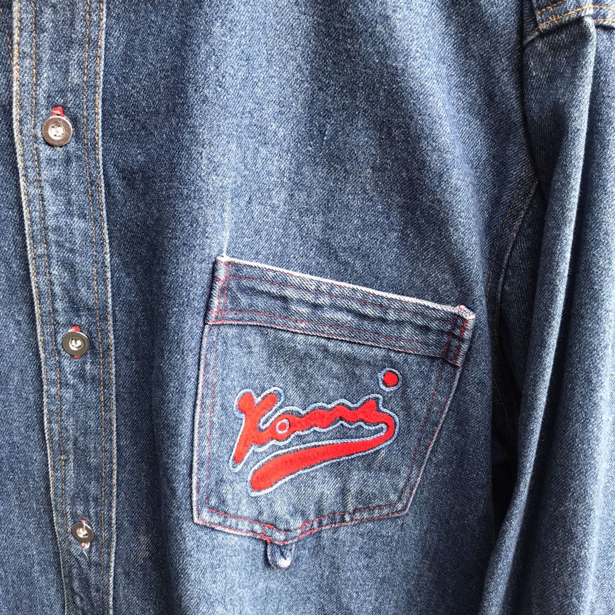 Karl Kani Vintage 90s KARL KANI jeans shirt embroidered logo hiphop Size US XL / EU 56 / 4 - 4 Thumbnail