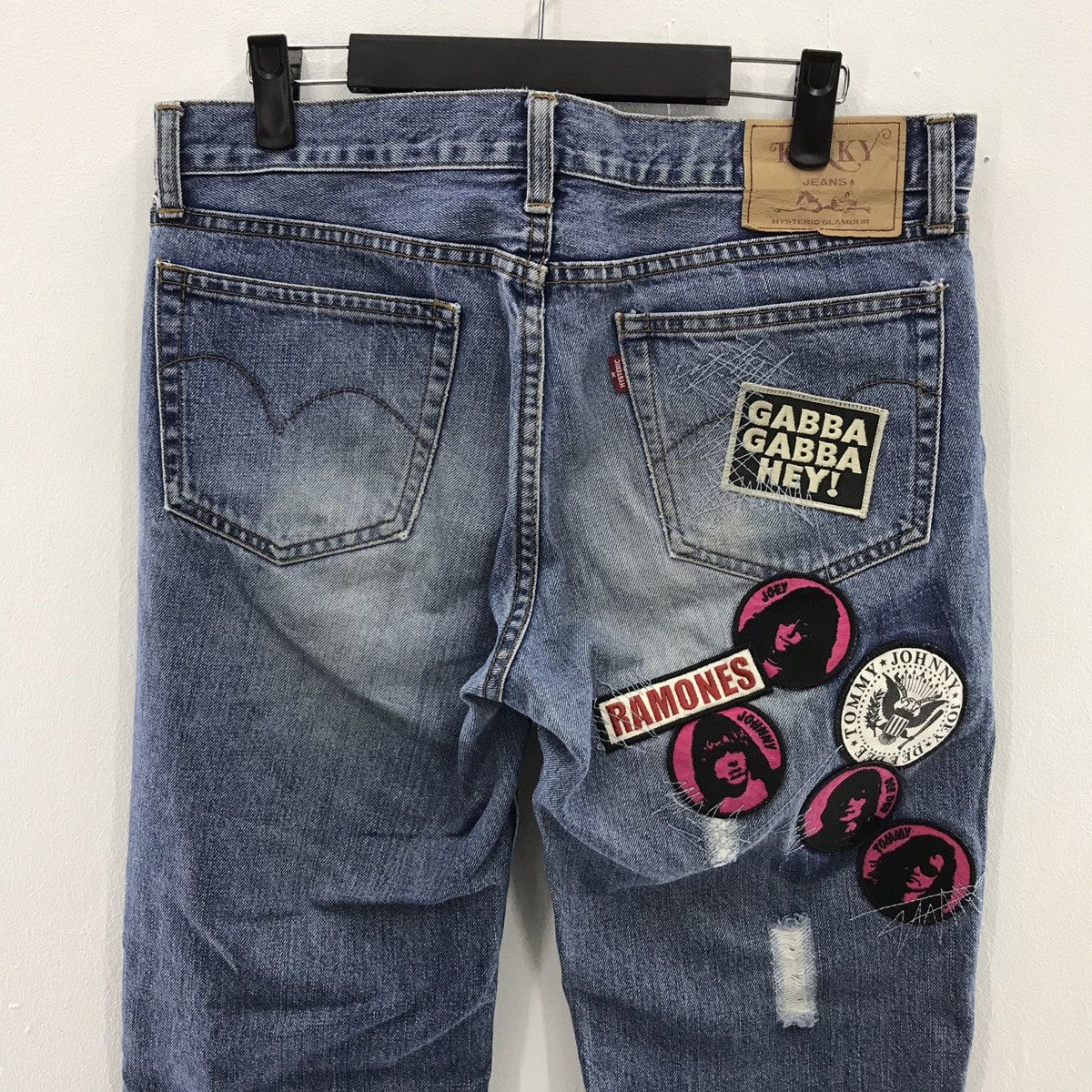 Hysteric Glamour Rare HYSTERIC GLAMOUR x Ramones band JEANS Size US 31 - 4 Thumbnail
