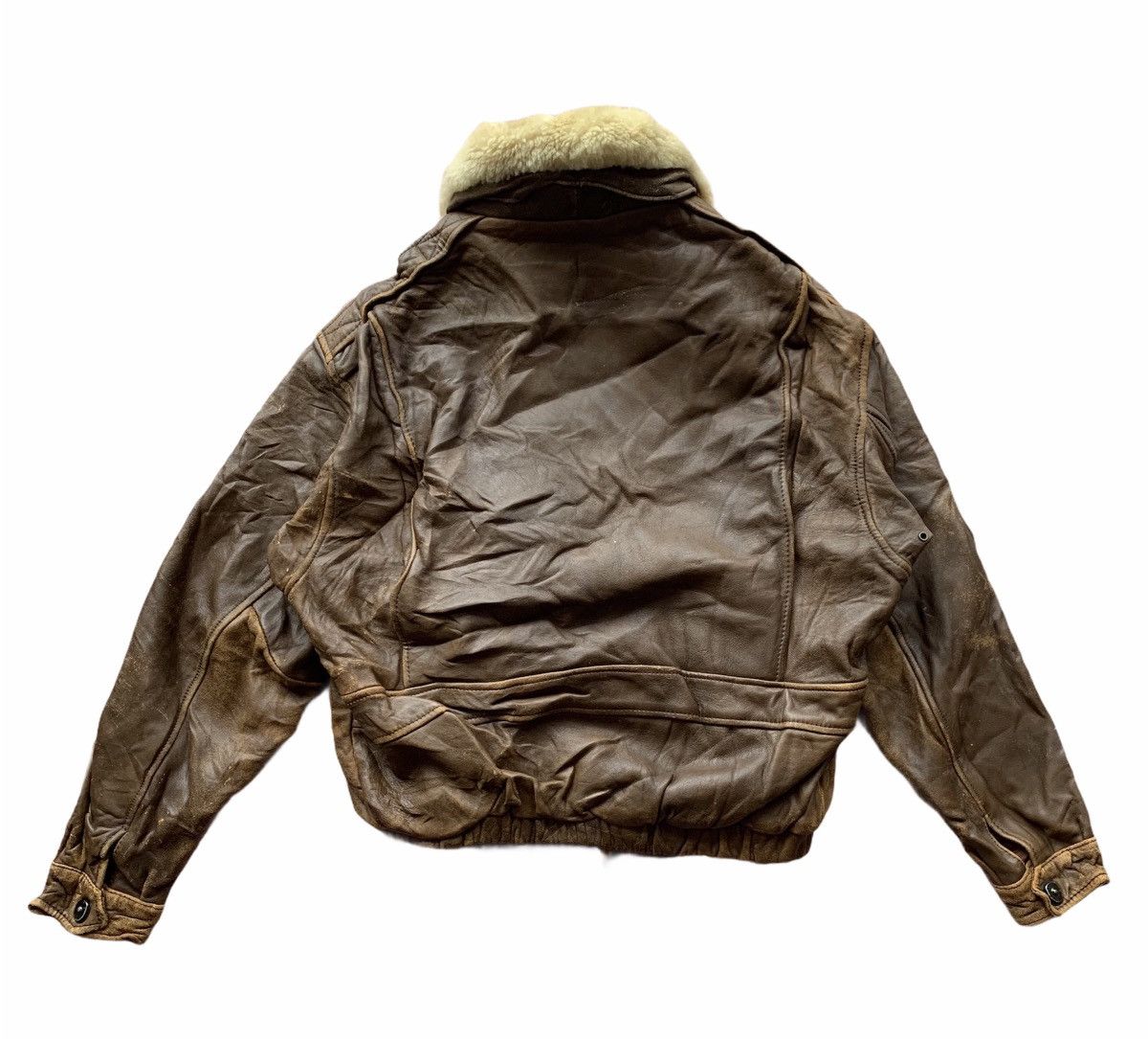 Genuine Leather United States Air Force Sherpa Collar Aviator Leather Jacket Size US M / EU 48-50 / 2 - 5 Thumbnail