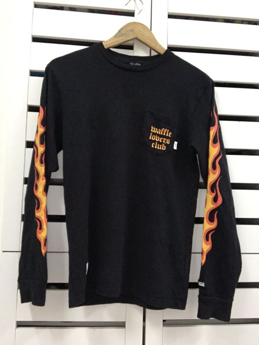 Vans Vans X Wtaps “Waffle Lovers Club Tee” sided flame | Grailed