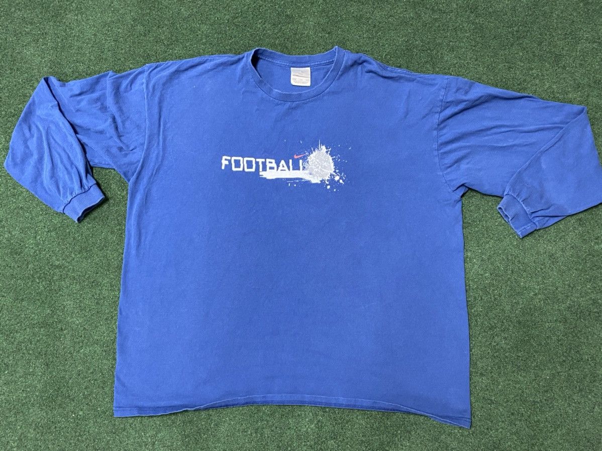 Nike Vintage Y2K Football Long Sleeve Tee Size US XXL / EU 58 / 5 - 1 Thumbnail