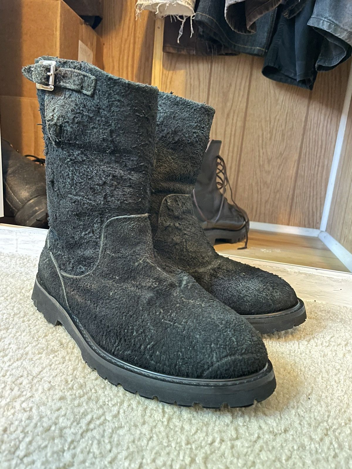 Undercover UNDERCOVER BURNT SUEDE ENGINEER BOOTS | Grailed