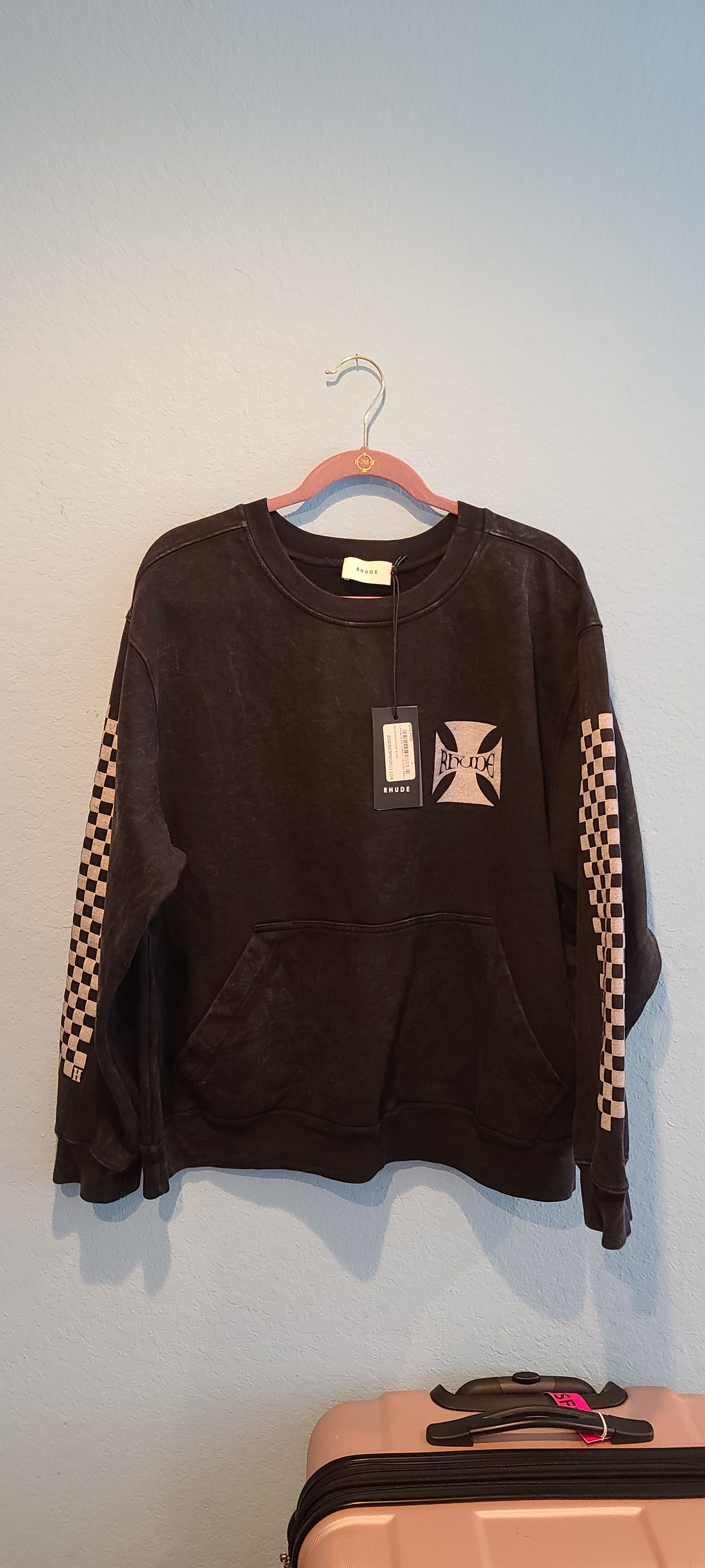 Rhude Black Classic Checkers Sweatshirt Size US L / EU 52-54 / 3 - 4 Thumbnail