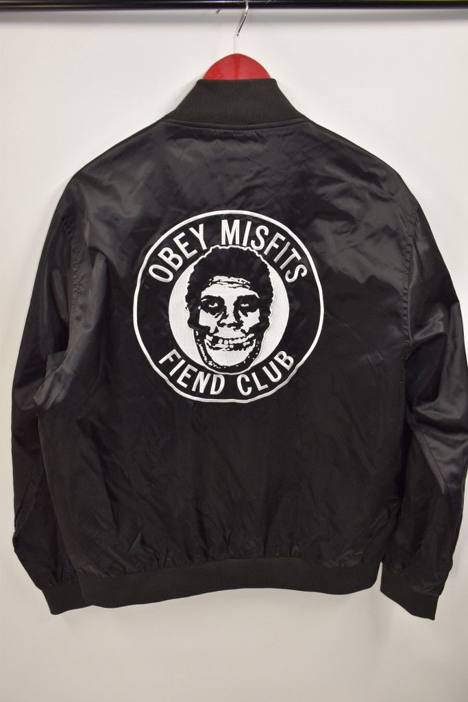 Obey misfits leather jacket hotsell