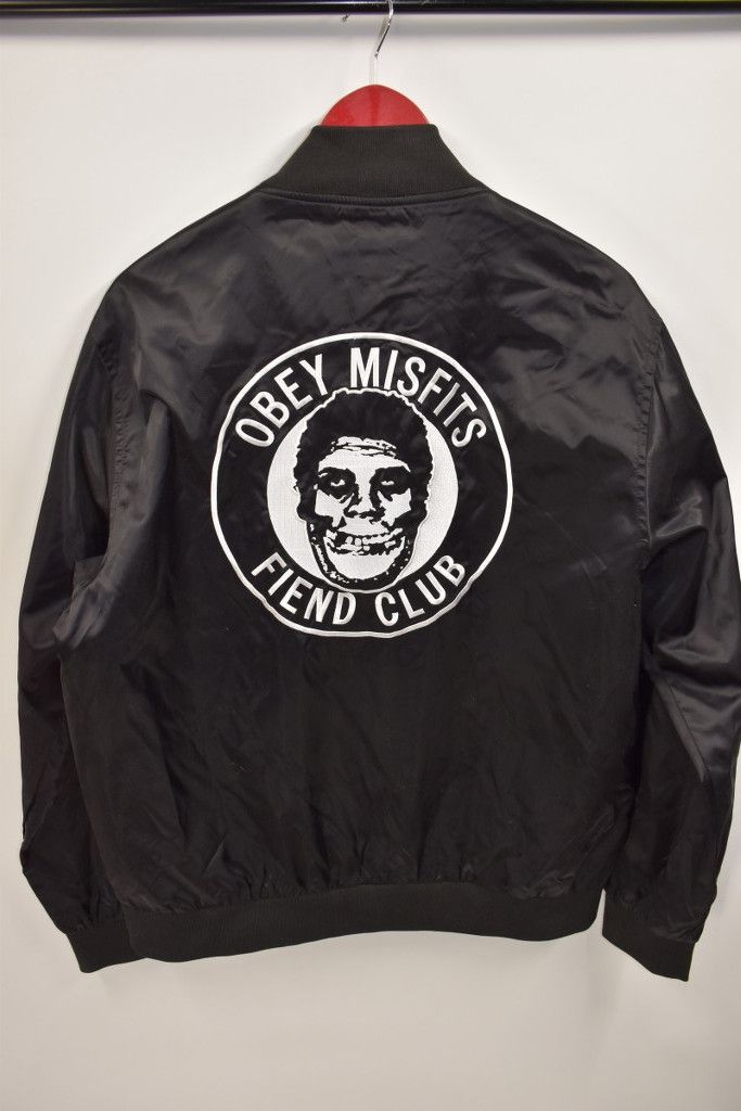 Obey misfits leather jacket hotsell