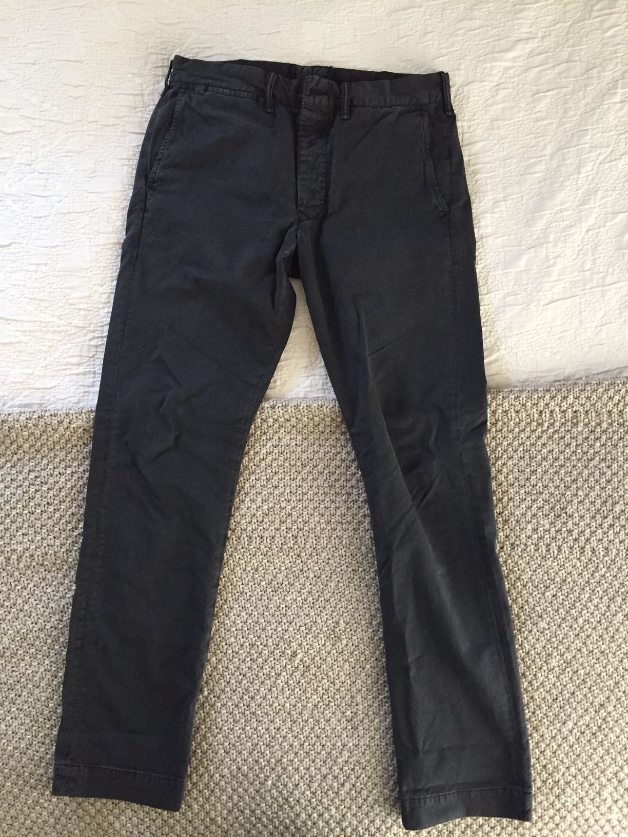 RRL Ralph Lauren faded black slim fit chino | Grailed