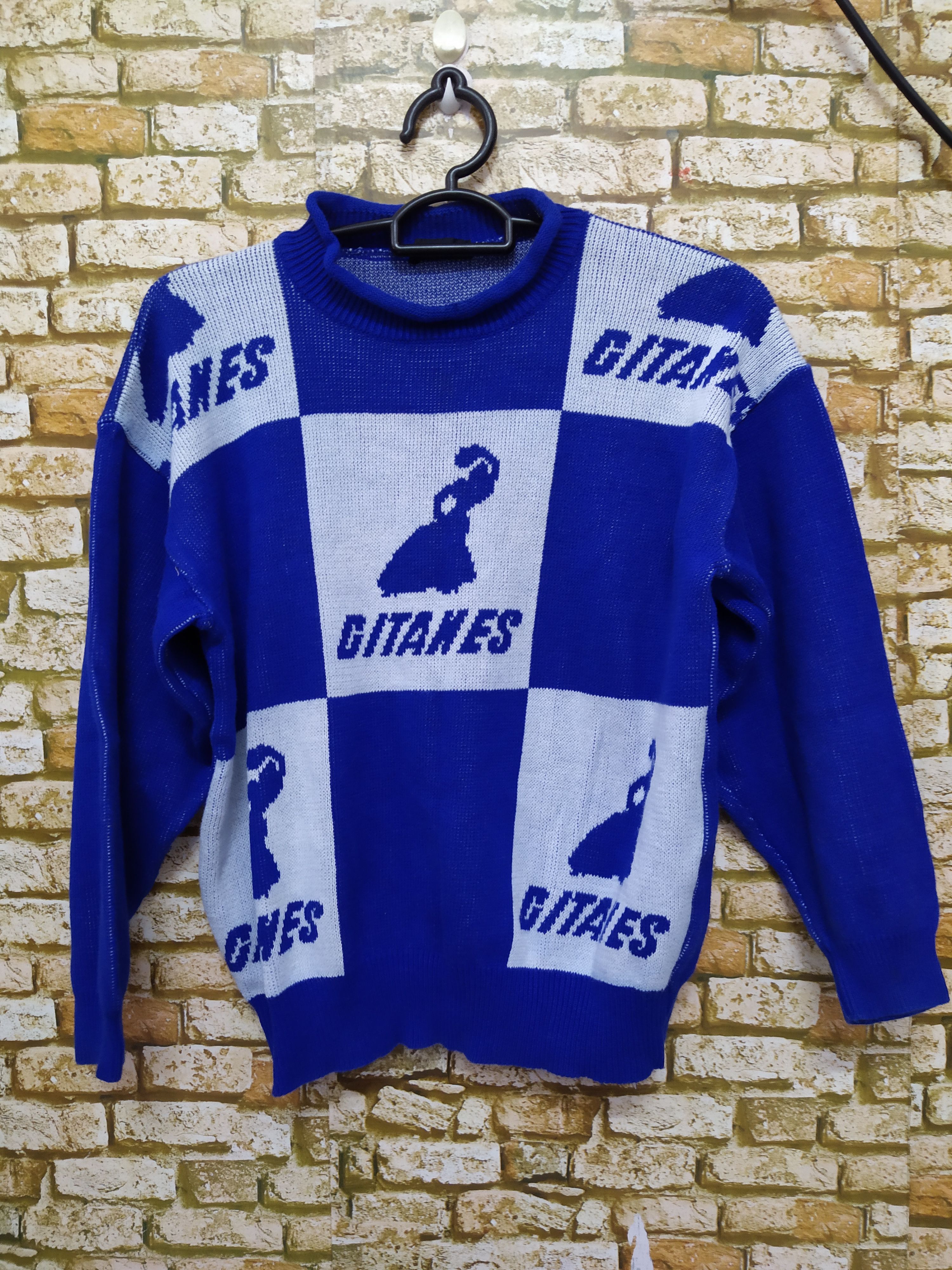 Japanese Brand × Vintage VTG GITANES BLONDES RACING TEAM KNITWEAR (B917) Size US M / EU 48-50 / 2 - 1 Thumbnail