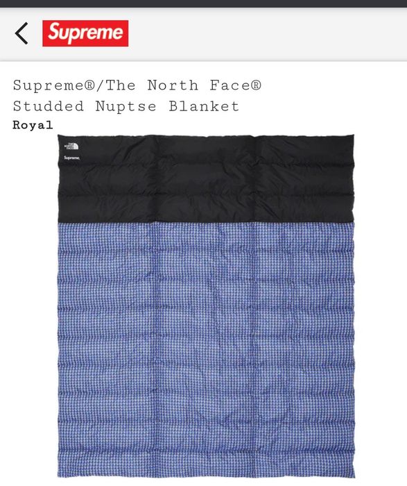 The North Face Supreme®/The North Face® Studded Nuptse Blanket