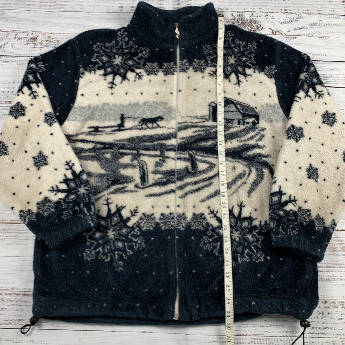 Vintage Vintage 90s Made in USA western cowboy horse fleece jacket Size US XL / EU 56 / 4 - 3 Thumbnail