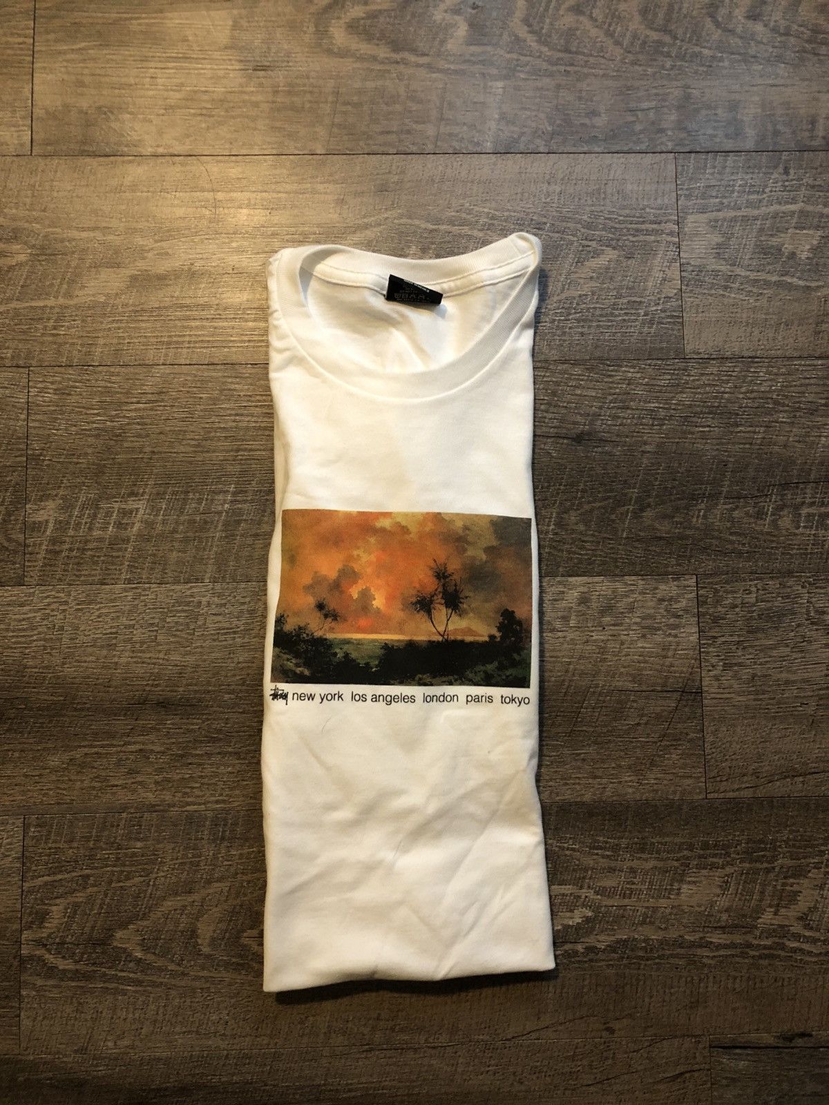 Designer × Stussy Stussy Red Sky White Long Sleeve Tee Shirt Size 2XL Size US XXL / EU 58 / 5 - 6 Thumbnail