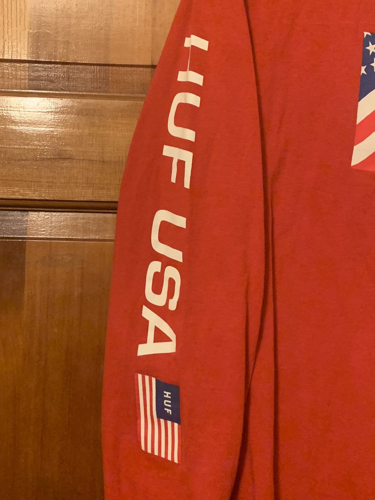 Huf *RARE* HUF USA American Flag 🇺🇸 Long Sleeve Shirt - Large Size US L / EU 52-54 / 3 - 3 Thumbnail