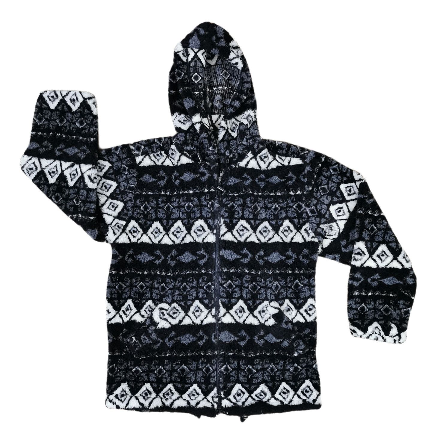 Japanese Brand C.Boy Navajo Sherpa Hoodie Heavy Jacket Size US M / EU 48-50 / 2 - 2 Thumbnail