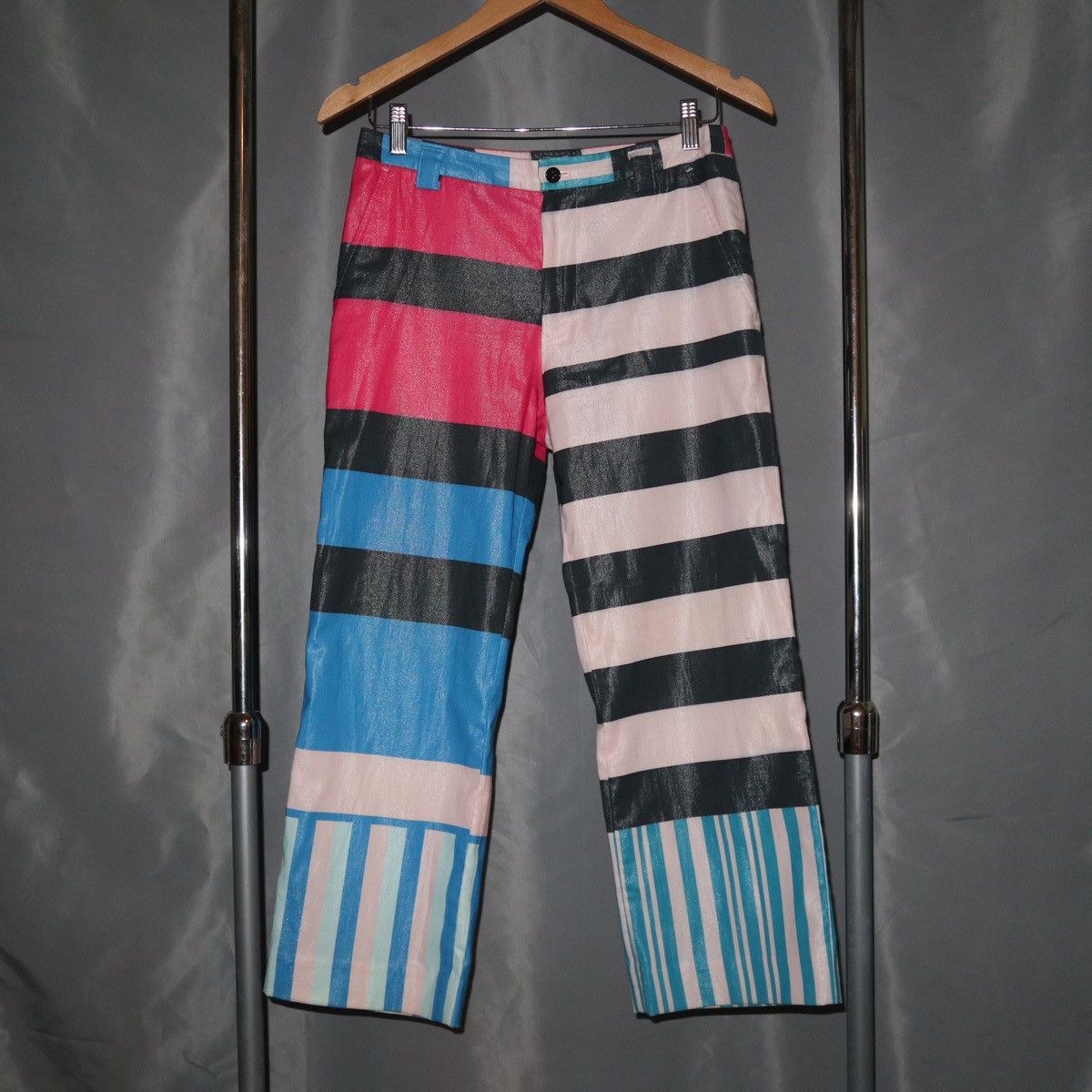 Issey Miyake SS2002 ISSEY MIYAKE Multi Color Stripes Pants Size US 29 - 1 Thumbnail