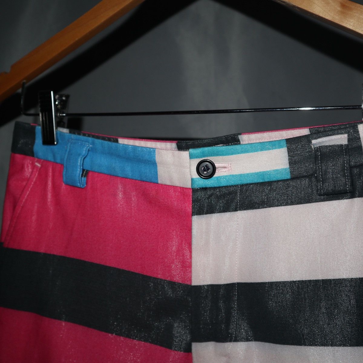 Issey Miyake SS2002 ISSEY MIYAKE Multi Color Stripes Pants Size US 29 - 5 Thumbnail