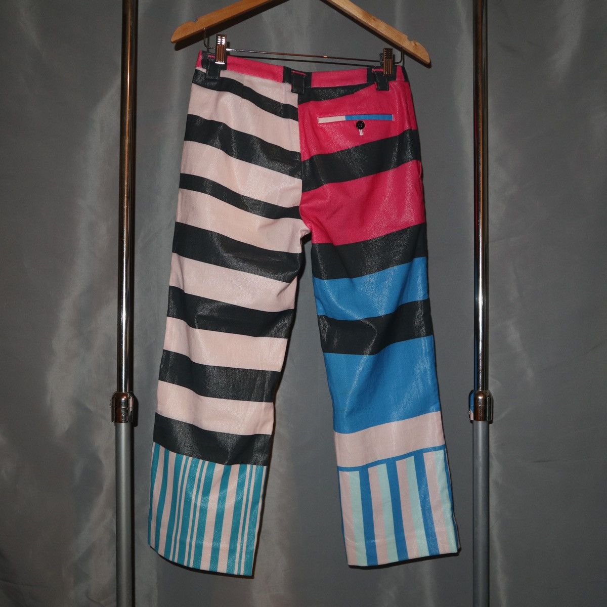 Issey Miyake SS2002 ISSEY MIYAKE Multi Color Stripes Pants Size US 29 - 2 Thumbnail