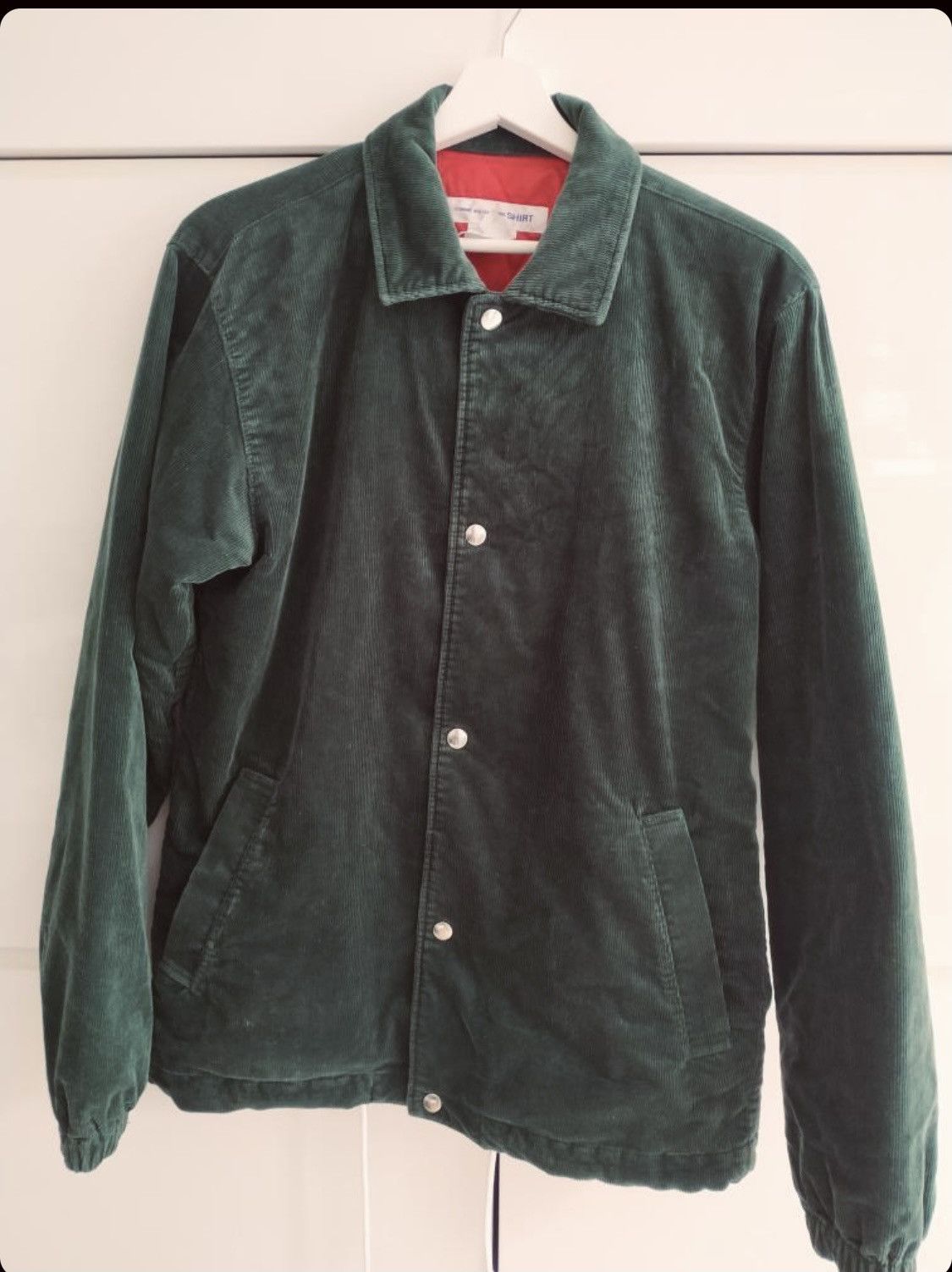 Comme des Garcons Shirt Commes Des Garcons Shirt Blue Corduroy Coach Jacket  | Grailed