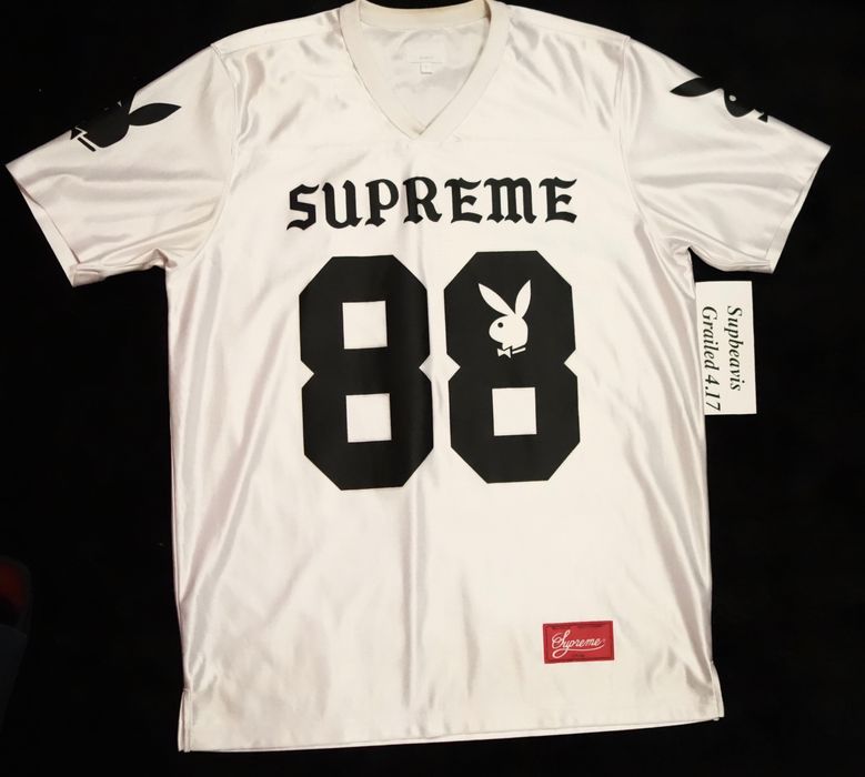 Supreme X Playboy Football Top Jersey Royal SZ S (READ DESCRIPTION)