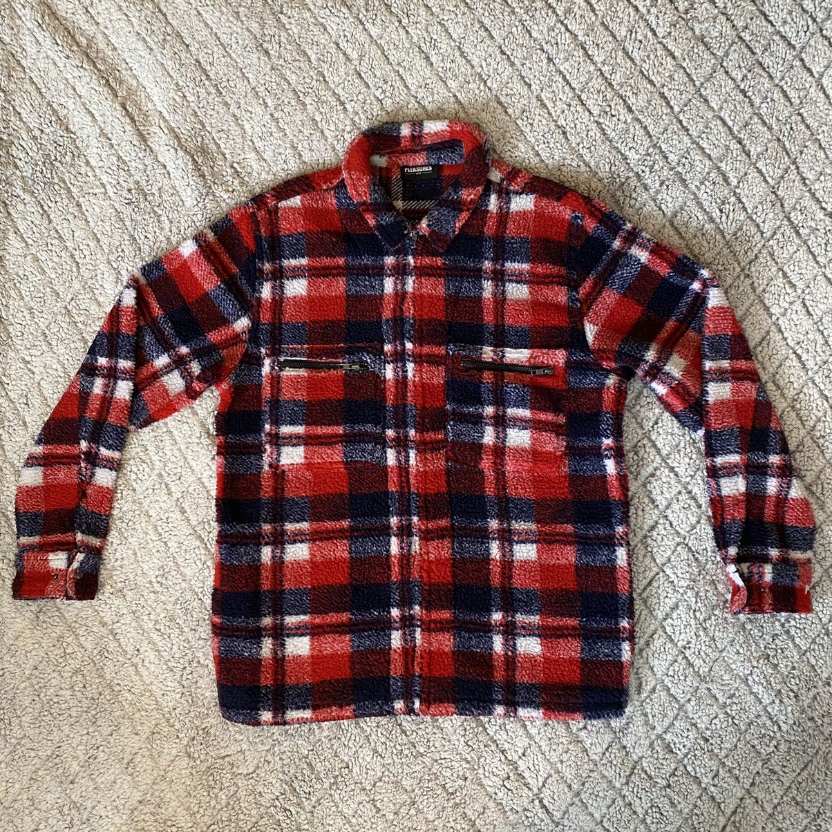 Pleasures Pleasures Sherpa Plaid Flannel Zip Jacket Size US M / EU 48-50 / 2 - 1 Thumbnail