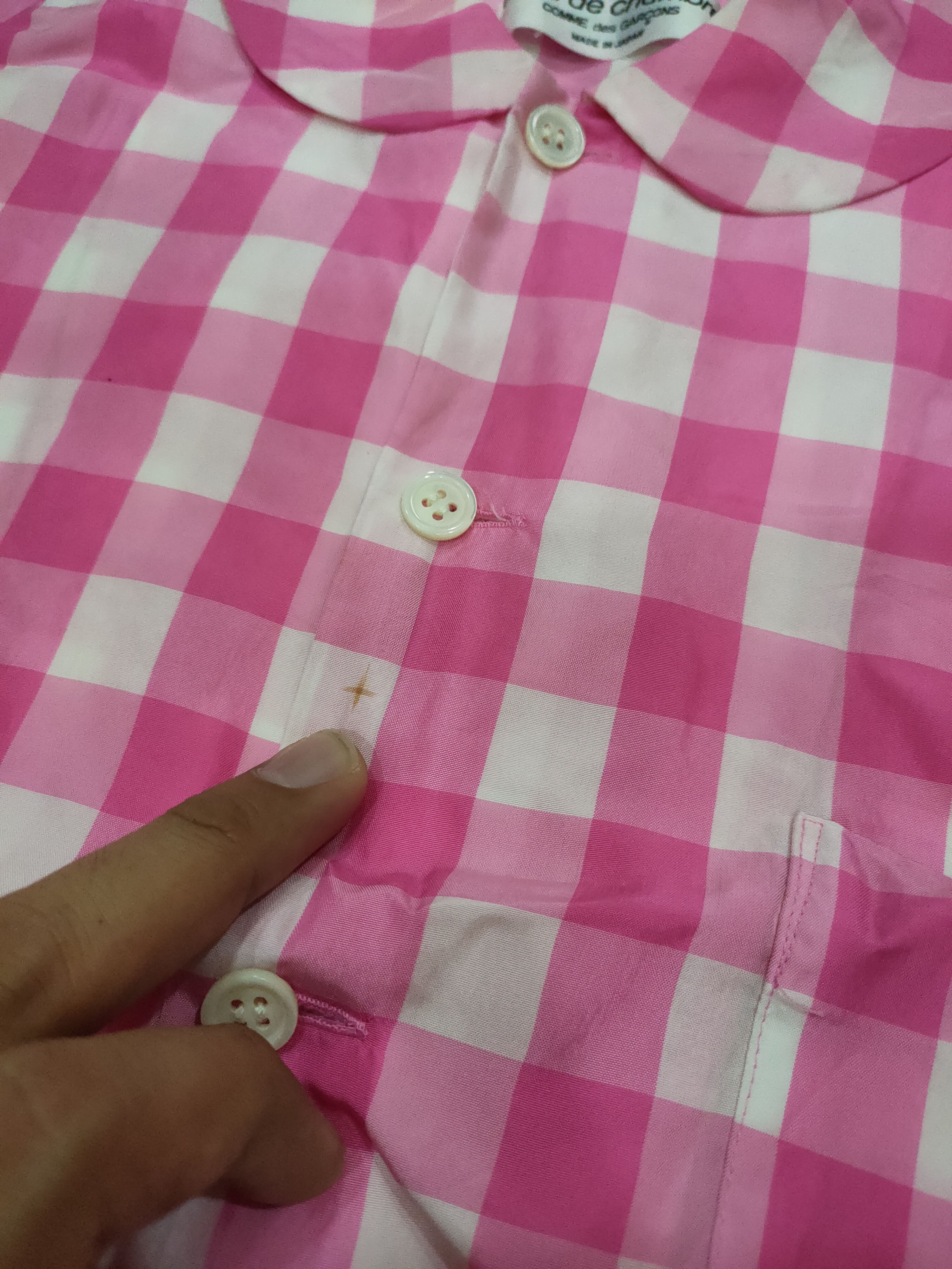 Comme des Garcons ROBE DE CHAMBRE CDG CHECKERS TOP SHIRT Size US XS / EU 42 / 0 - 8 Thumbnail