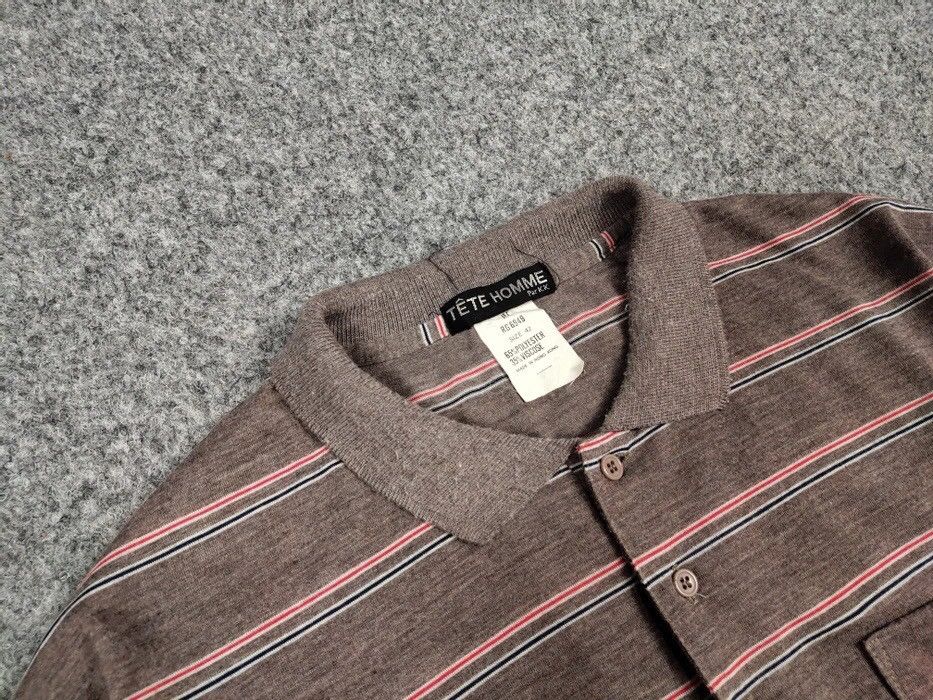 Tete Homme Vintage 90s Tete Homme striped polo shirt japanese brand Size US L / EU 52-54 / 3 - 11 Thumbnail