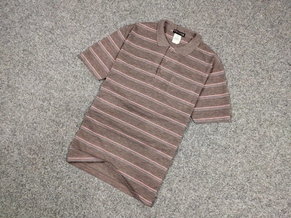 Tete Homme Vintage 90s Tete Homme striped polo shirt japanese brand Size US L / EU 52-54 / 3 - 2 Thumbnail