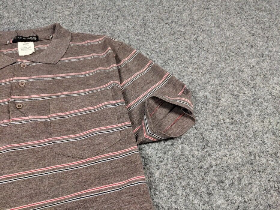 Tete Homme Vintage 90s Tete Homme striped polo shirt japanese brand Size US L / EU 52-54 / 3 - 10 Thumbnail