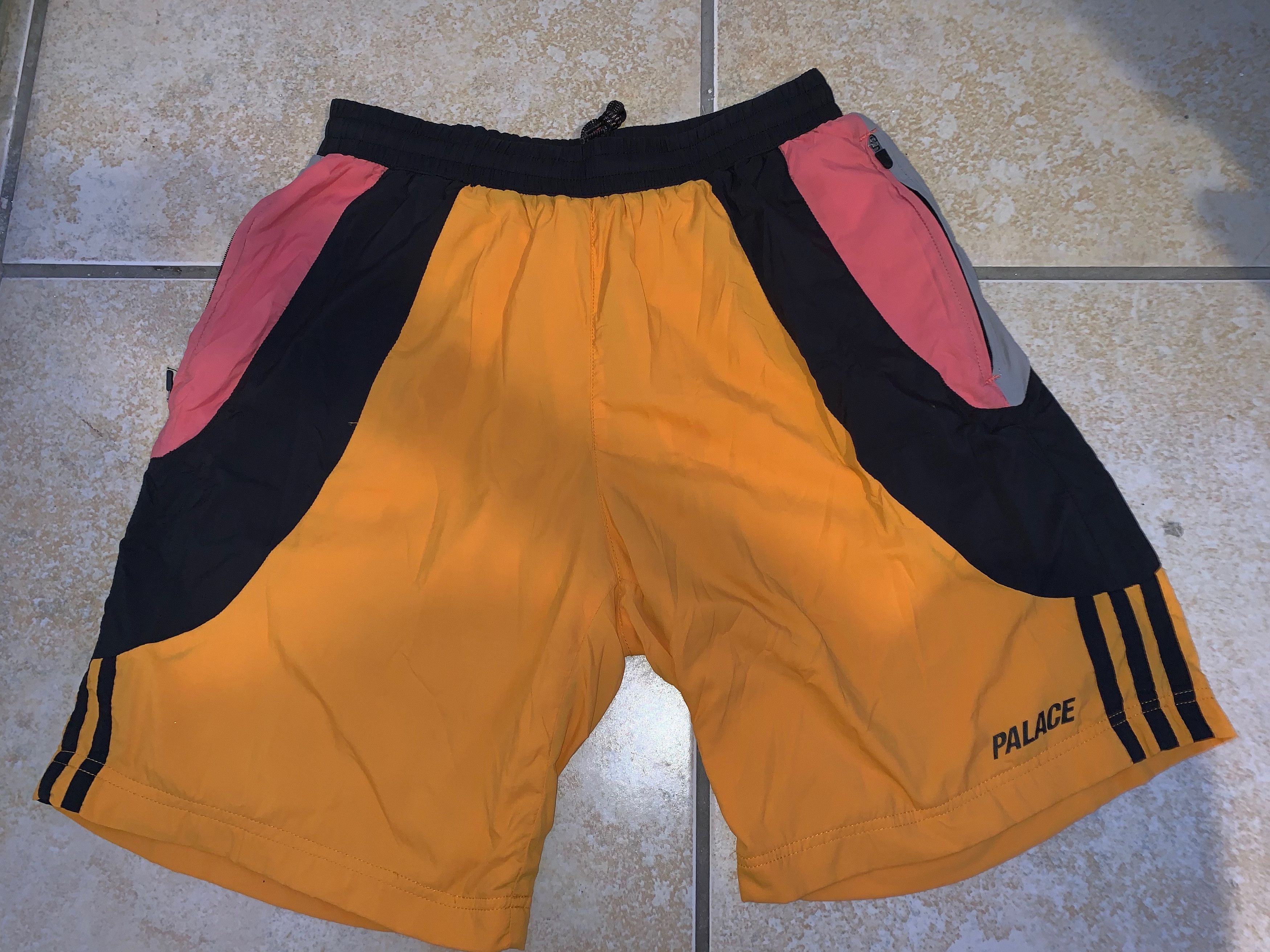 [中古] 16SS ADIDAS x PALACE TRACK SHORTS Adidas × Palace Palace x Adidas Grey/Lucky Orange Shell