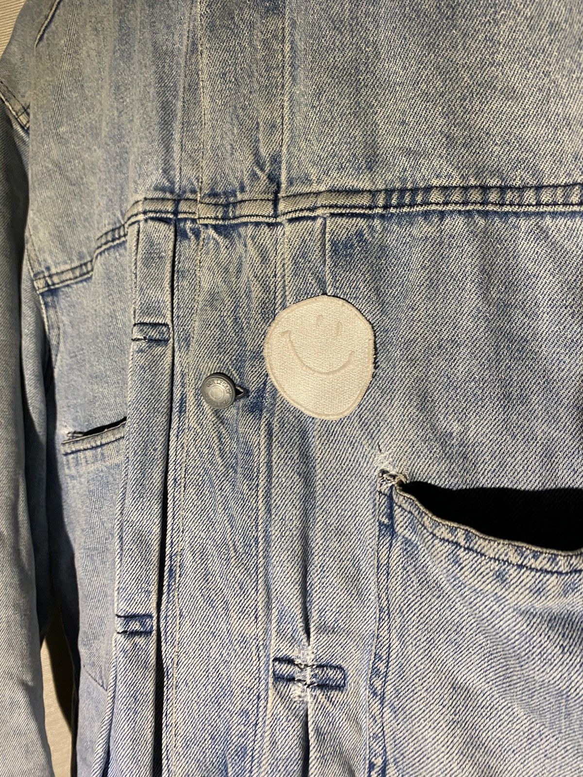 Our Legacy Tiger smiley patch denim jacket Size US M / EU 48-50 / 2 - 4 Thumbnail