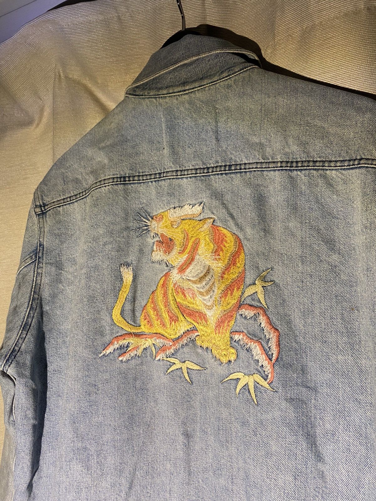 Our Legacy Tiger smiley patch denim jacket Size US M / EU 48-50 / 2 - 1 Thumbnail