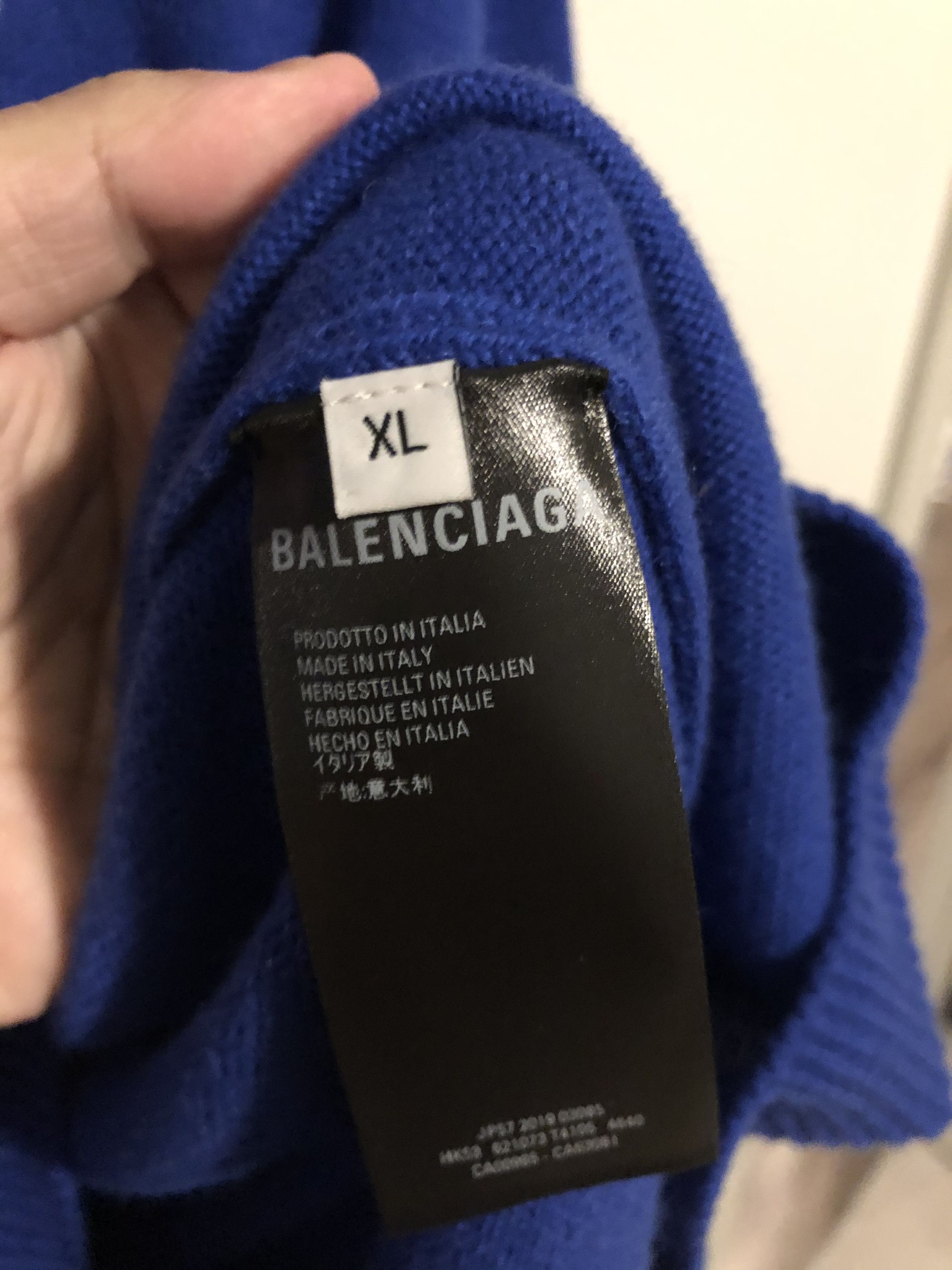 Balenciaga Balenciaga Blue Sweater Size US XL / EU 56 / 4 - 5 Thumbnail