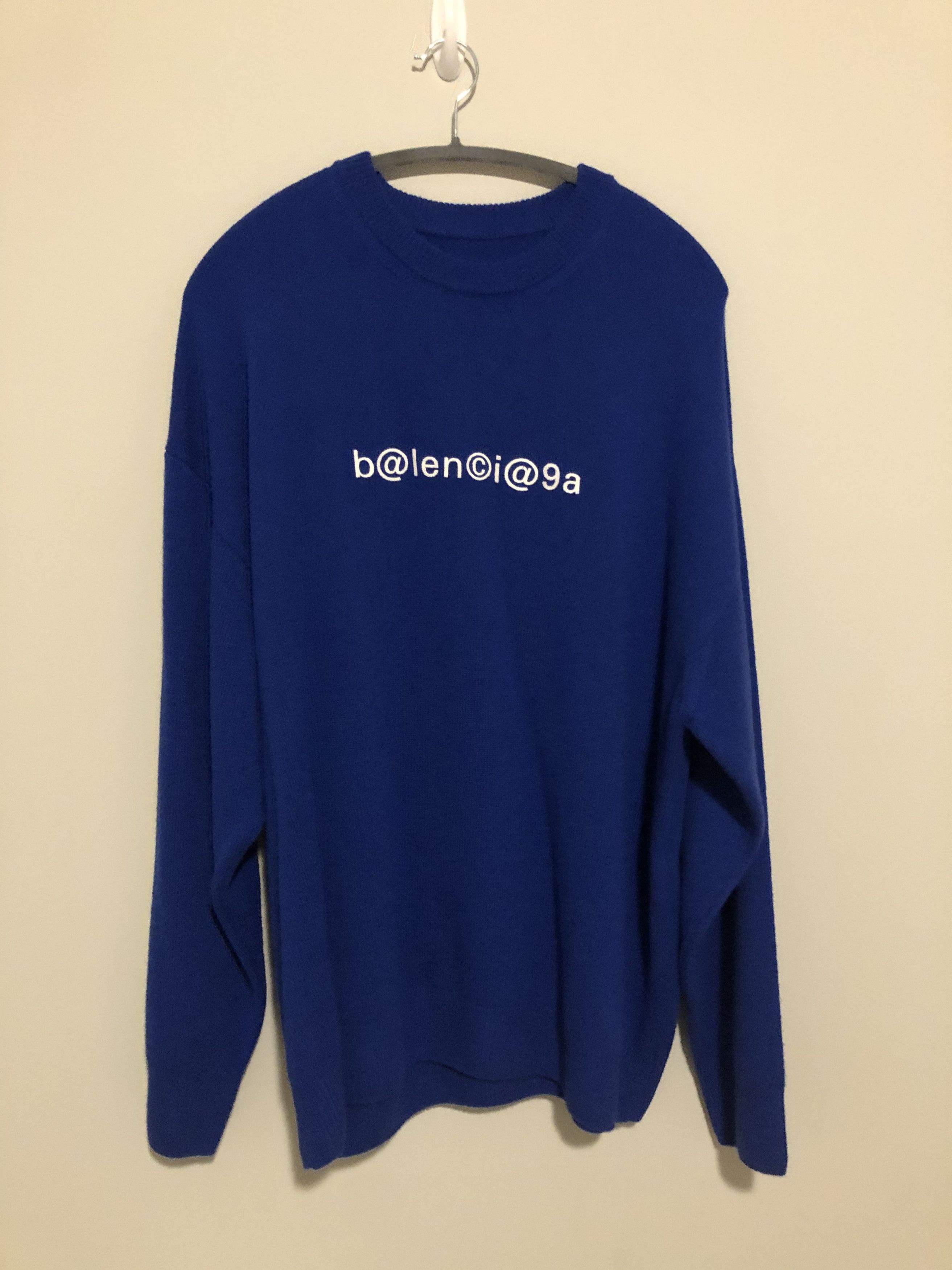 Balenciaga Balenciaga Blue Sweater Size US XL / EU 56 / 4 - 1 Thumbnail