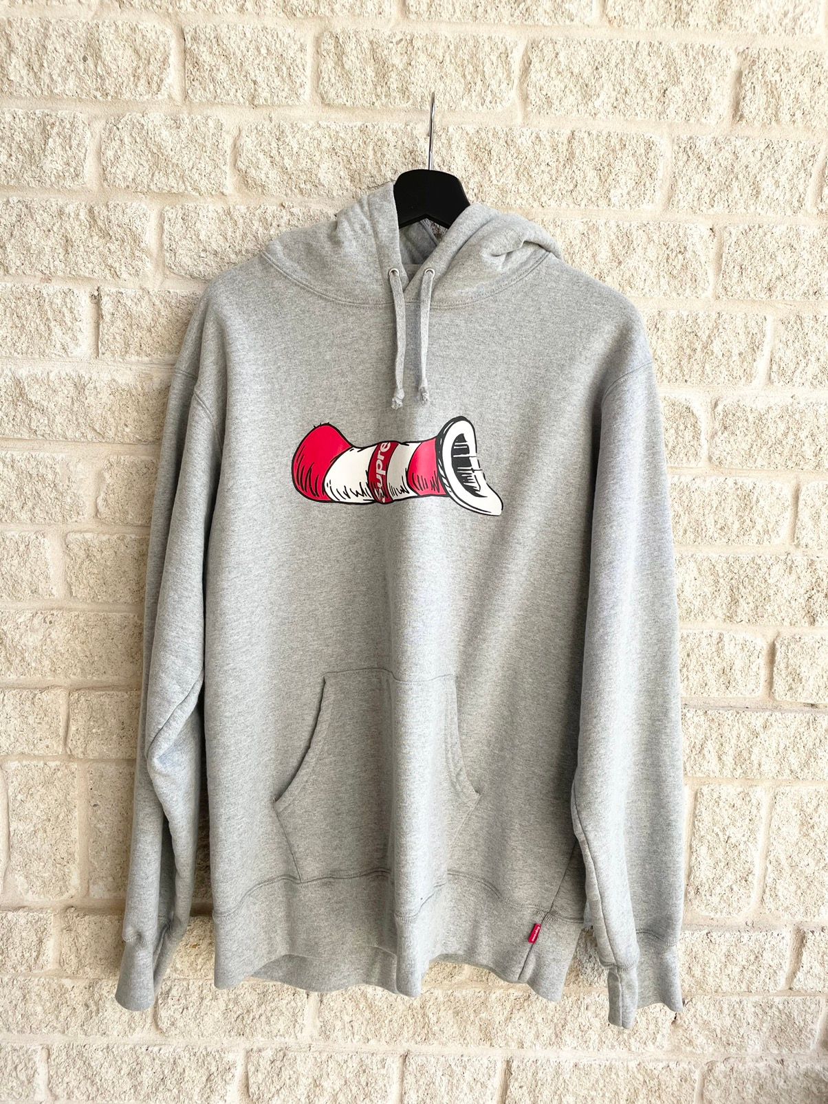 Supreme Supreme Cat in the Hat Hoodie Grey FW18 | Grailed