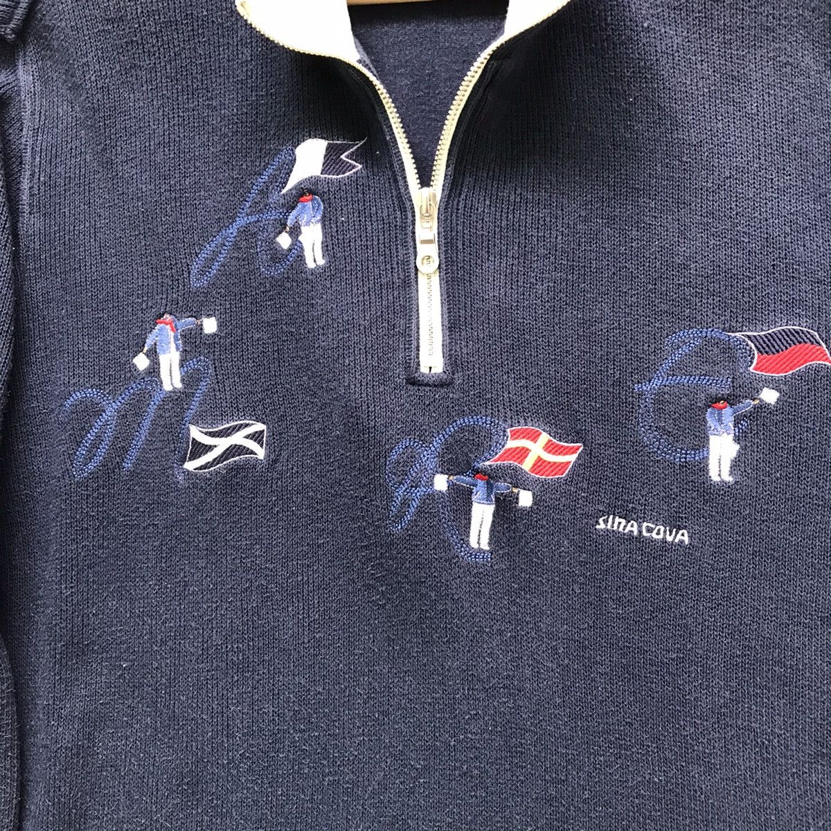 Japanese Brand Vintage Sina Cova Lupo Di Mare Halfzip Sweatshirt Size M Size US M / EU 48-50 / 2 - 5 Thumbnail