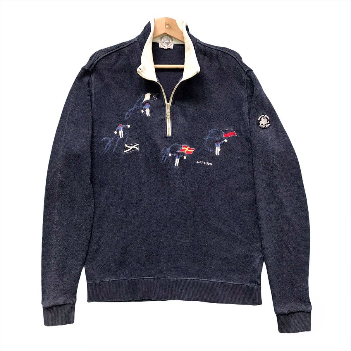 Japanese Brand Vintage Sina Cova Lupo Di Mare Halfzip Sweatshirt Size M Size US M / EU 48-50 / 2 - 1 Thumbnail