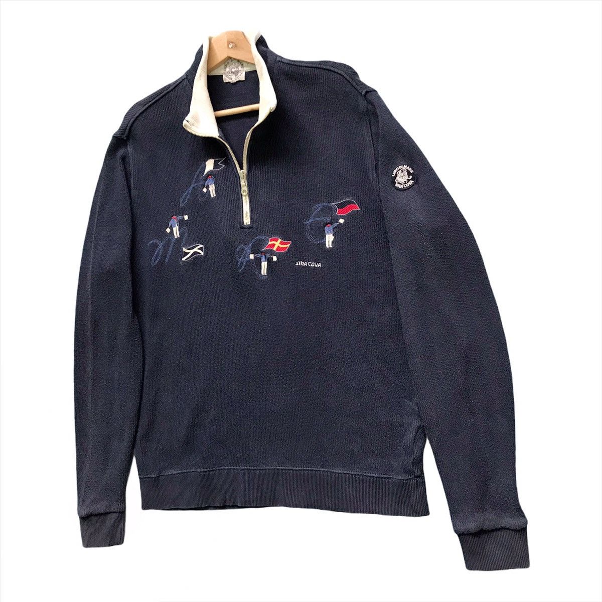 Japanese Brand Vintage Sina Cova Lupo Di Mare Halfzip Sweatshirt Size M Size US M / EU 48-50 / 2 - 3 Thumbnail