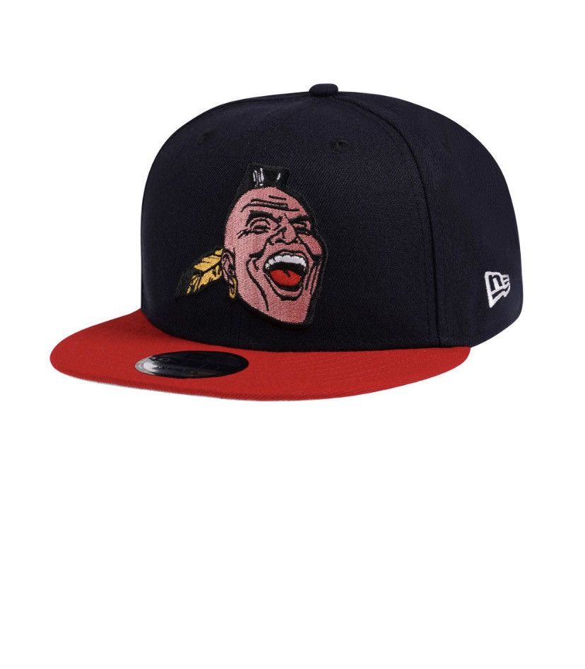 Atlanta Braves New Era 9FIFTY Snapback Hat Screaming Chief Noc-A-Homa  Banned Cap